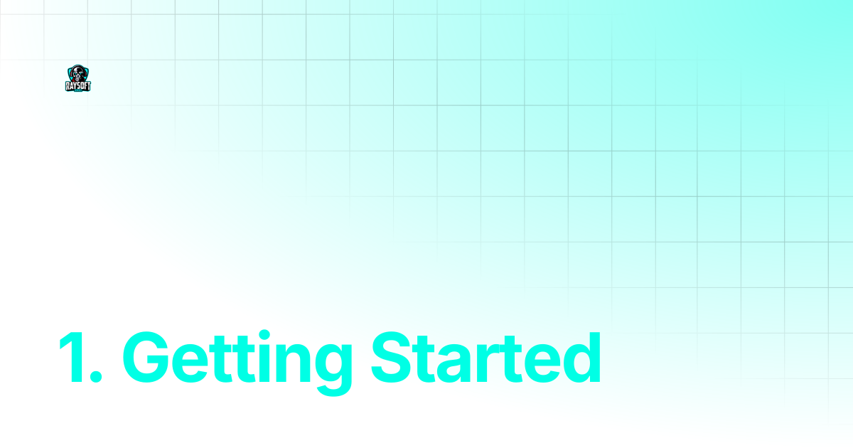 1. Getting Started | Raysoft Guide
